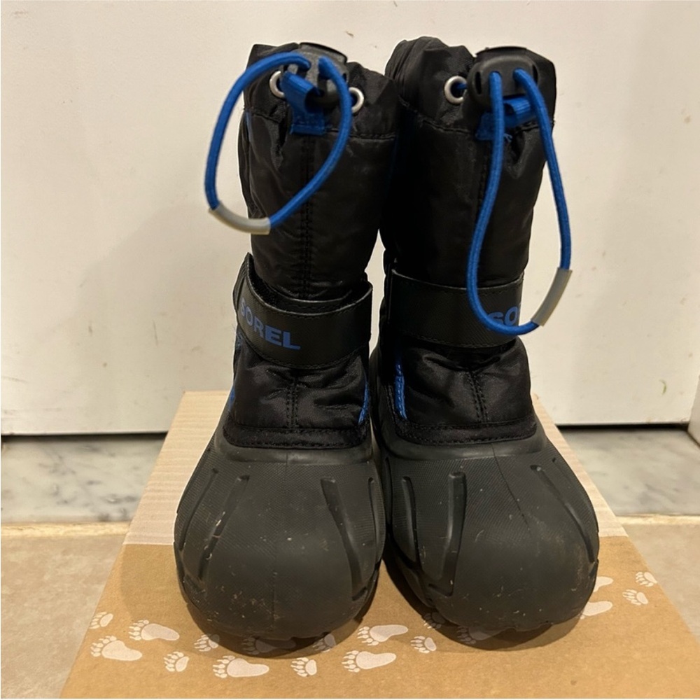 Sorel Kids' Black and Blue Snow Boots